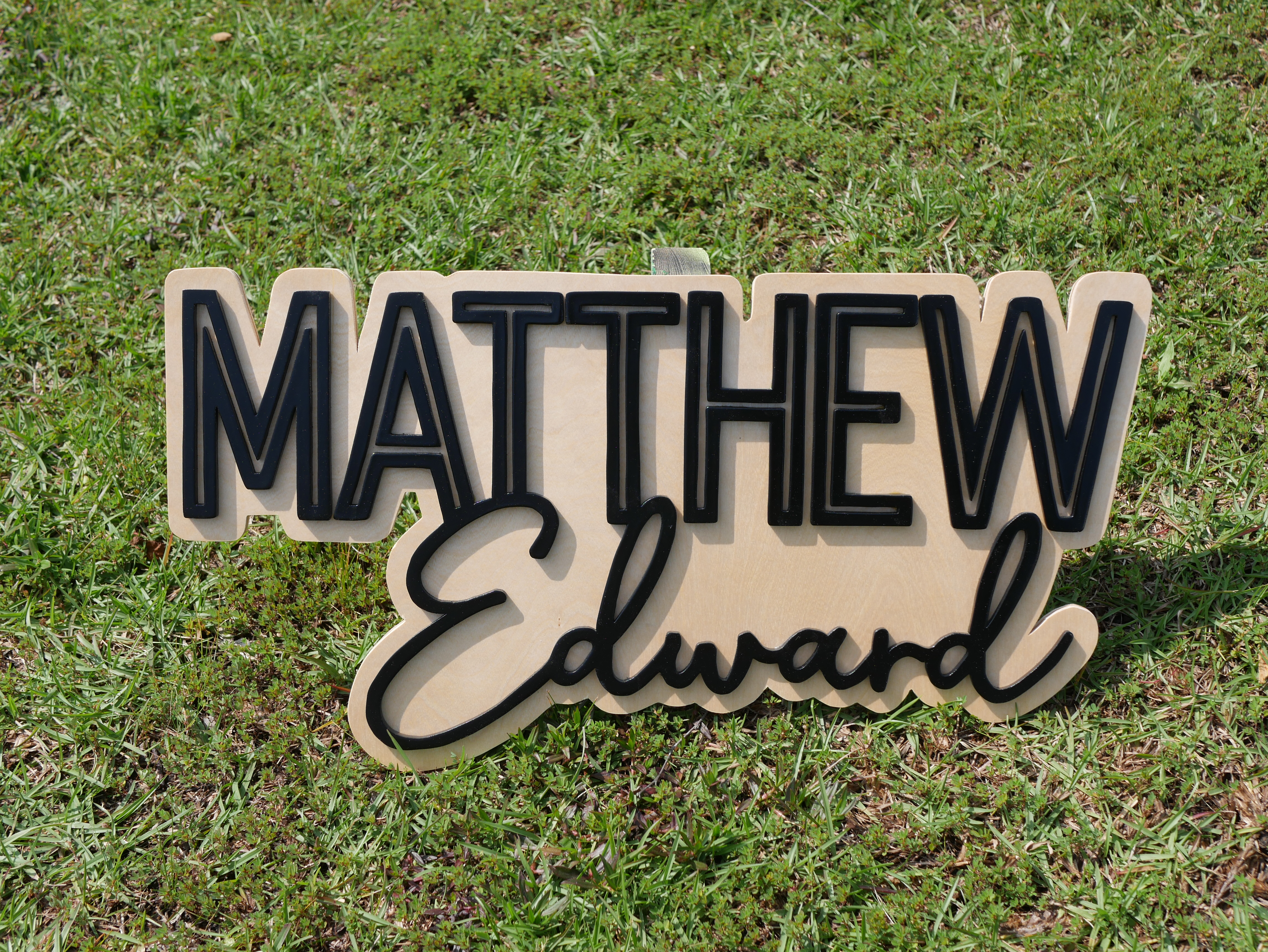 Simple custom nursery sign made from wood